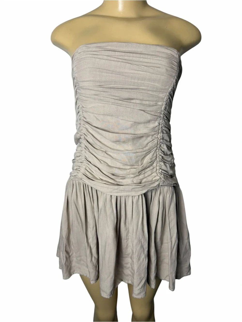 NWT Blanco strapless ruched flared skirt Dress medium